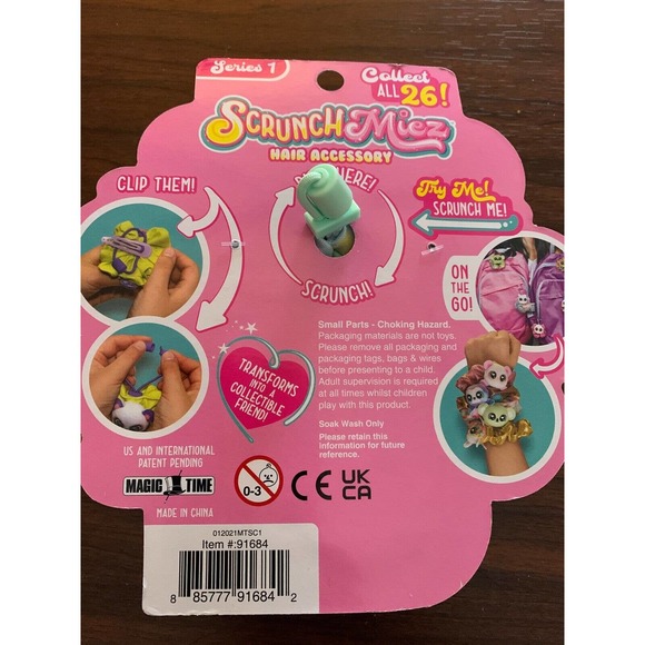 NEW Scrunchmiez Doodle #21 Hair Clip Scrunchie Scrunch Miez - PENGUIN - Picture 4 of 5